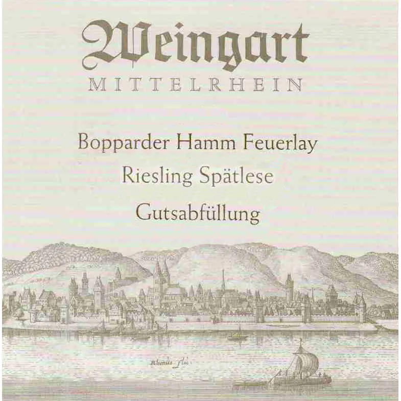 Bopparder Hamm Feurerlay Riesling Spatlese Gutsabfullung Bottle