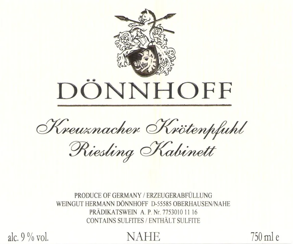 Kreuznacher Krotenpfuhl Riesling Kabinett Bottle