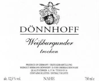 Nahe Weissburgunder Trocken Bottle