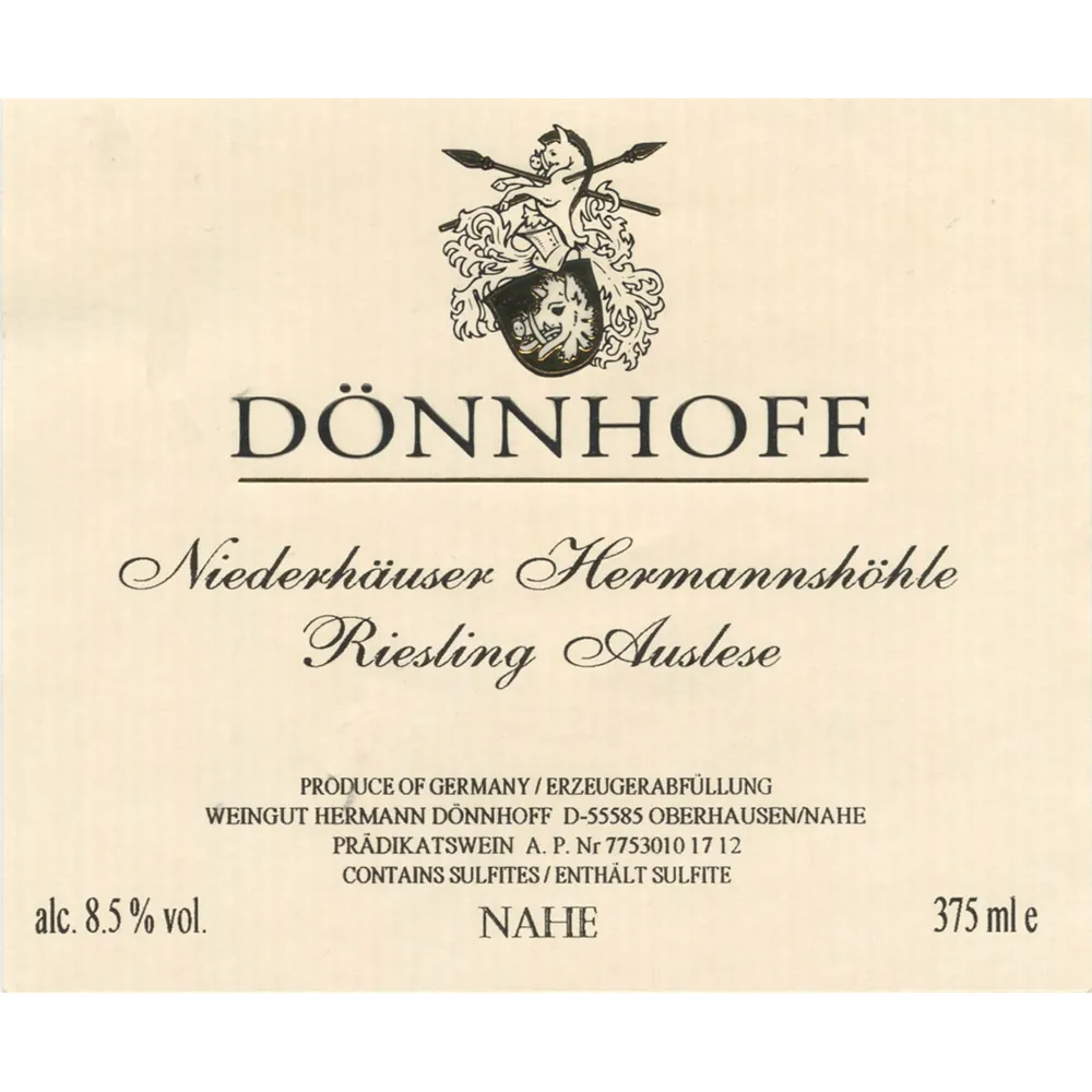 Niederhauser Hermannshohle Auslese Bottle