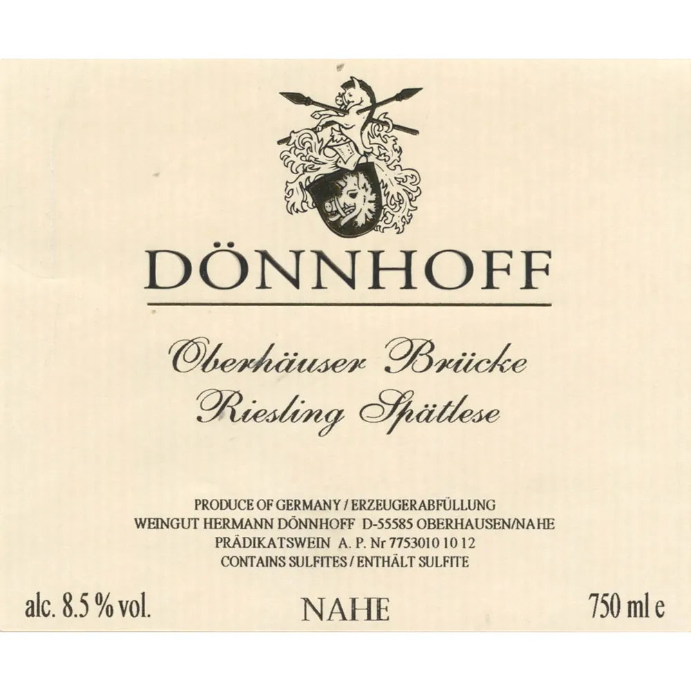 Oberhauser Bruke Riesling Spatlese Bottle