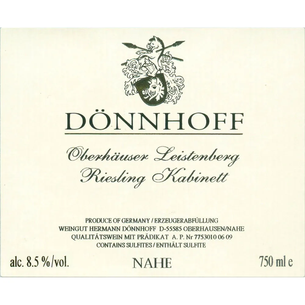 Oberhauser Leistenberg Riesling Kabinett Bottle