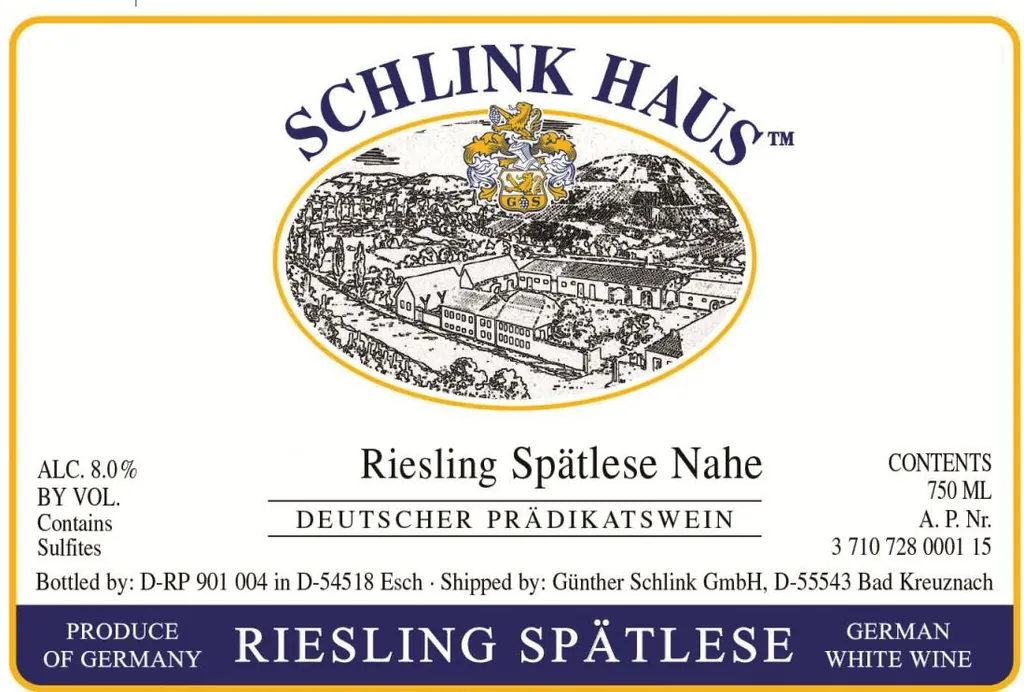Riesling Spatlese Bottle