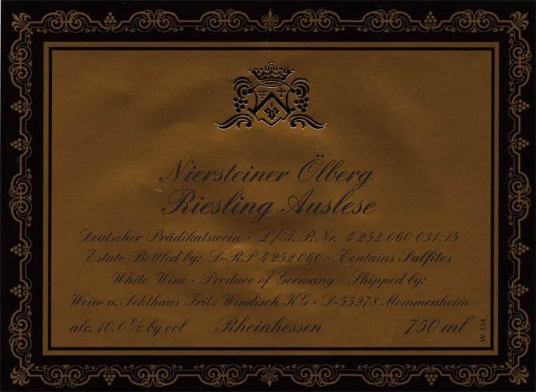 Niersteiner Oelberg Riesling Auslese Bottle