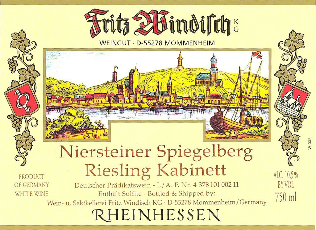 Niersteiner Spiegelberg Riesling Kabinett Bottle
