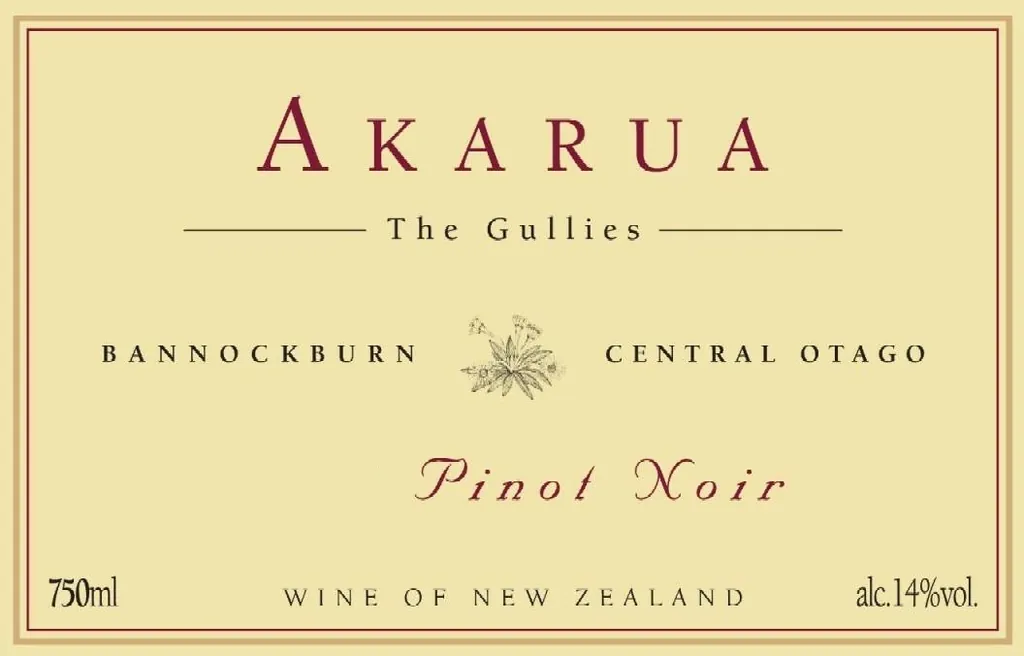 Gullies Pinot Noir Bottle