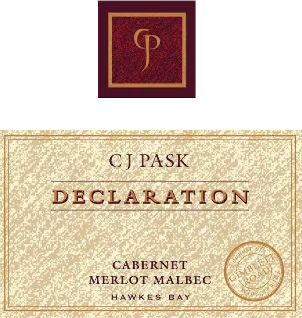 Declaration Cabernet - Merlot - Malbec Bottle
