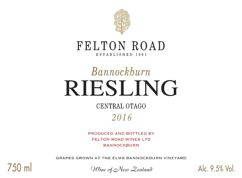 Central Otago Riesling Bottle