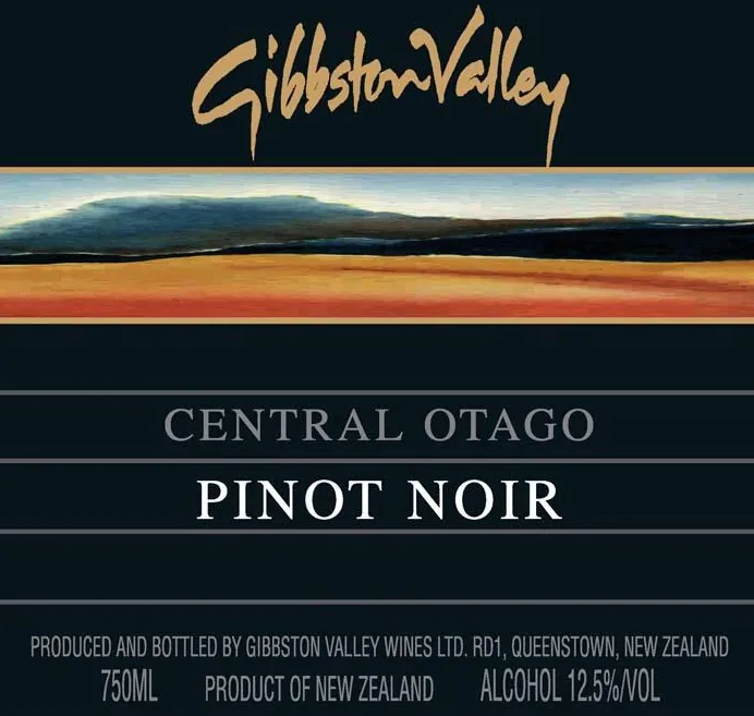 Gibbston Pinot Noir Bottle