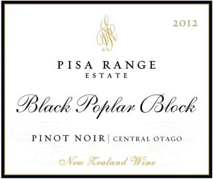 Black Poplar Block Pinot Noir Bottle