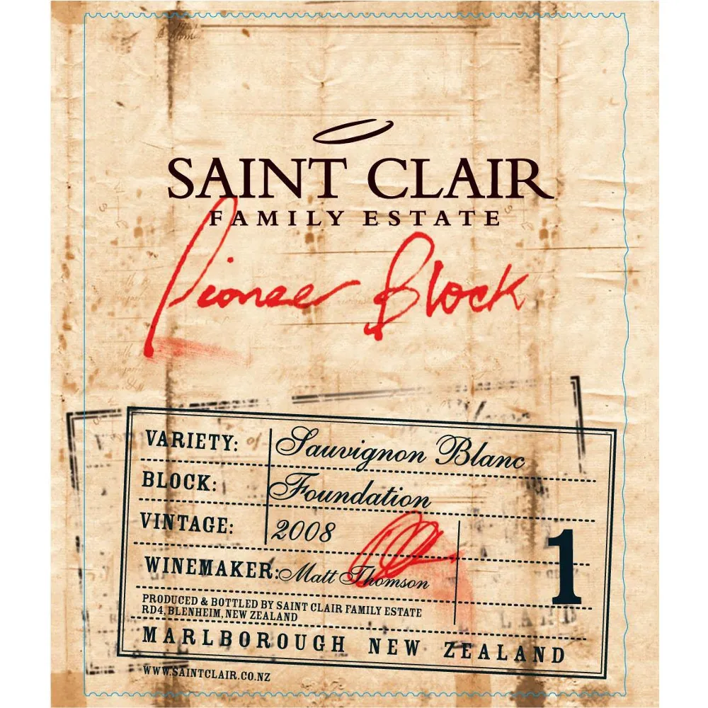 Pioneer Block 1 Foundation Sauvignon Blanc Bottle