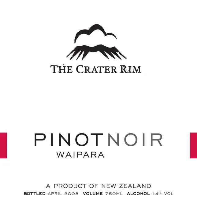 Waipara Pinot Noir Bottle