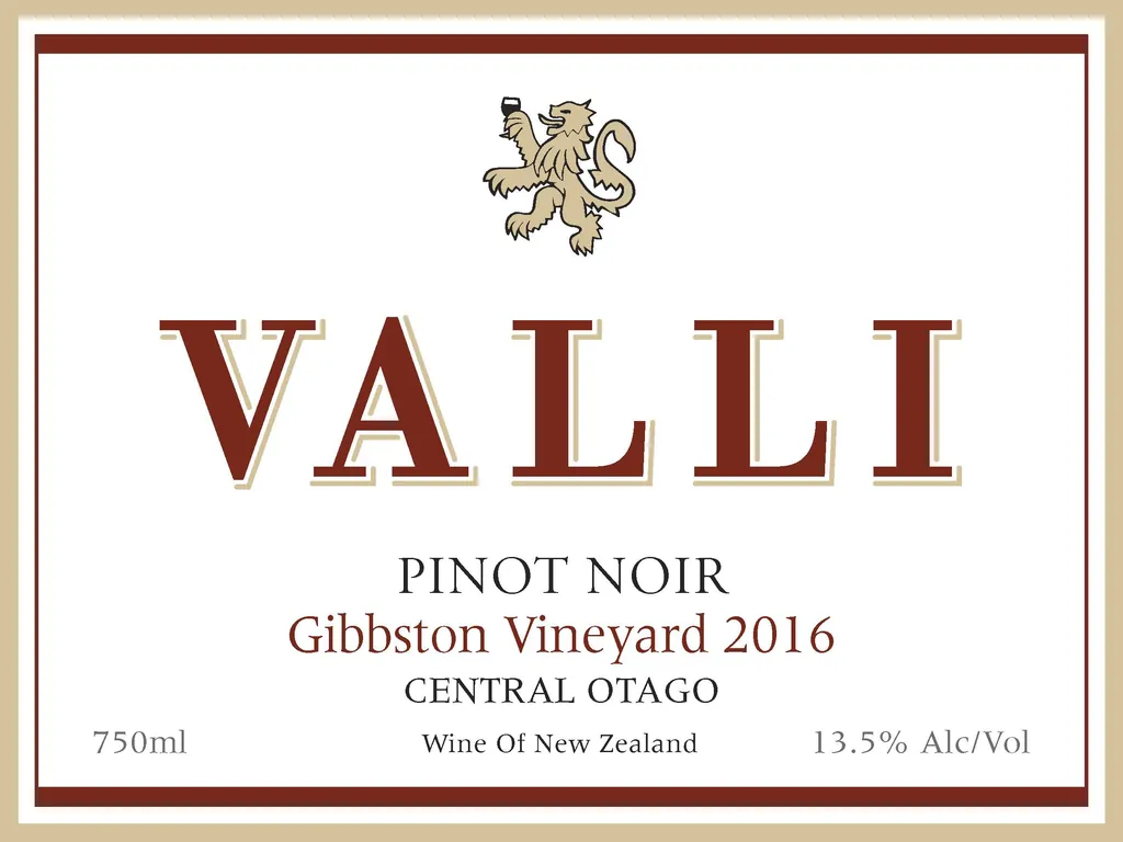 Gibbston Pinot Noir Bottle