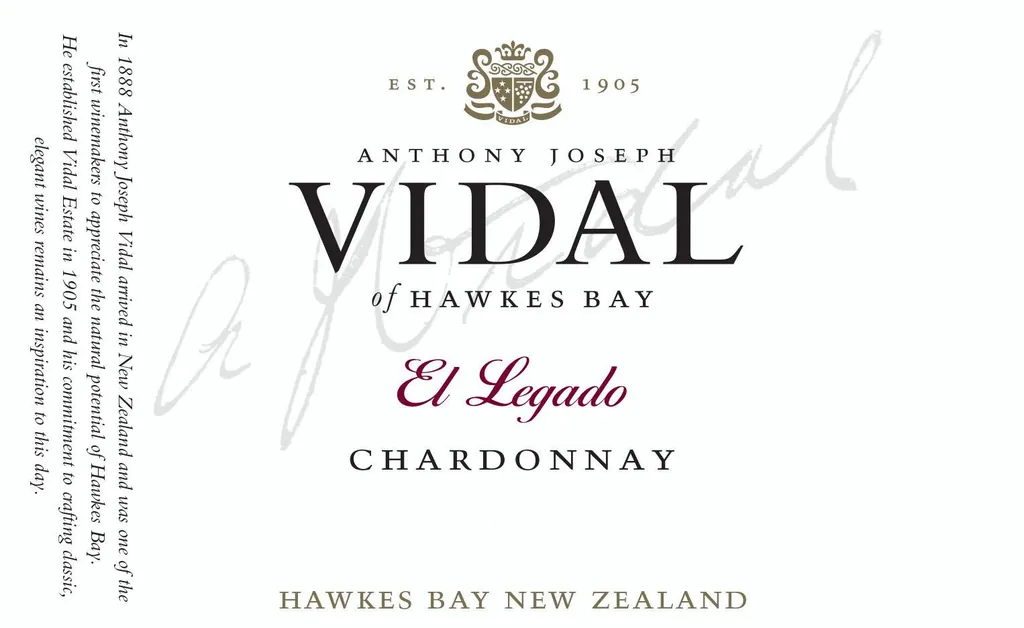 El Legado Chardonnay Bottle