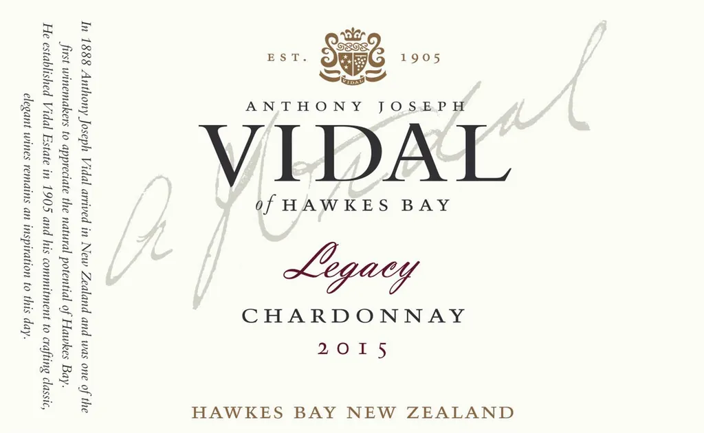 Legacy Hawke's Bay Chardonnay Bottle