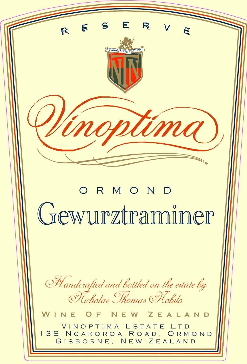 Omond Late Harvest Gewurztraminer Bottle