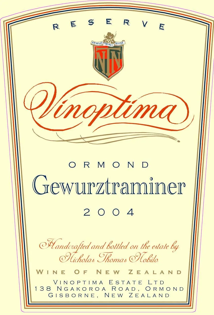 Ormond Gewurztraminer Reserve Bottle