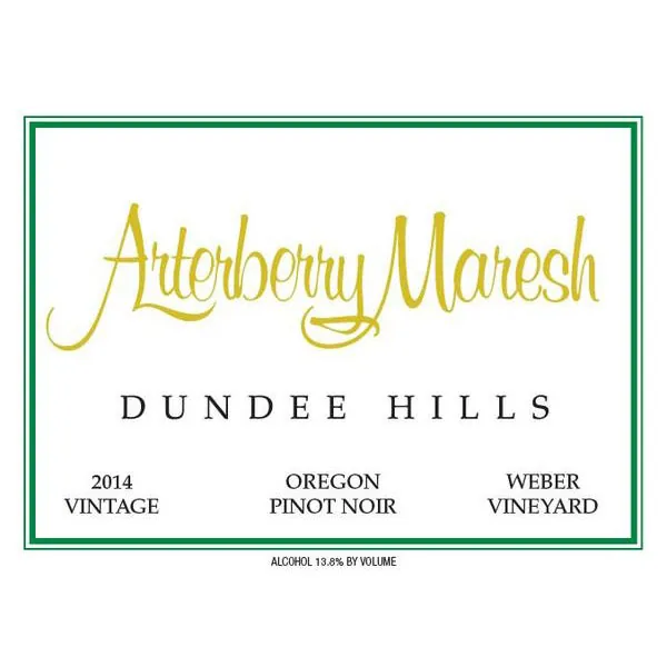 Weber Vineyard Pinot Noir Bottle