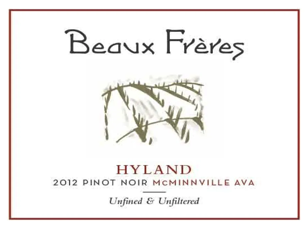 Hyland Vineyard Pinot Noir Bottle