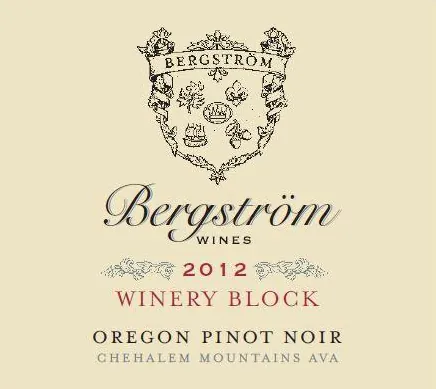 Winery Block Pinot Noir Bottle