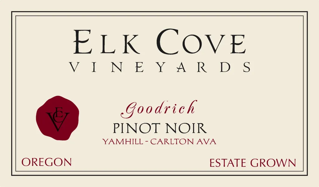 Goodrich Vineyard Pinot Noir Bottle