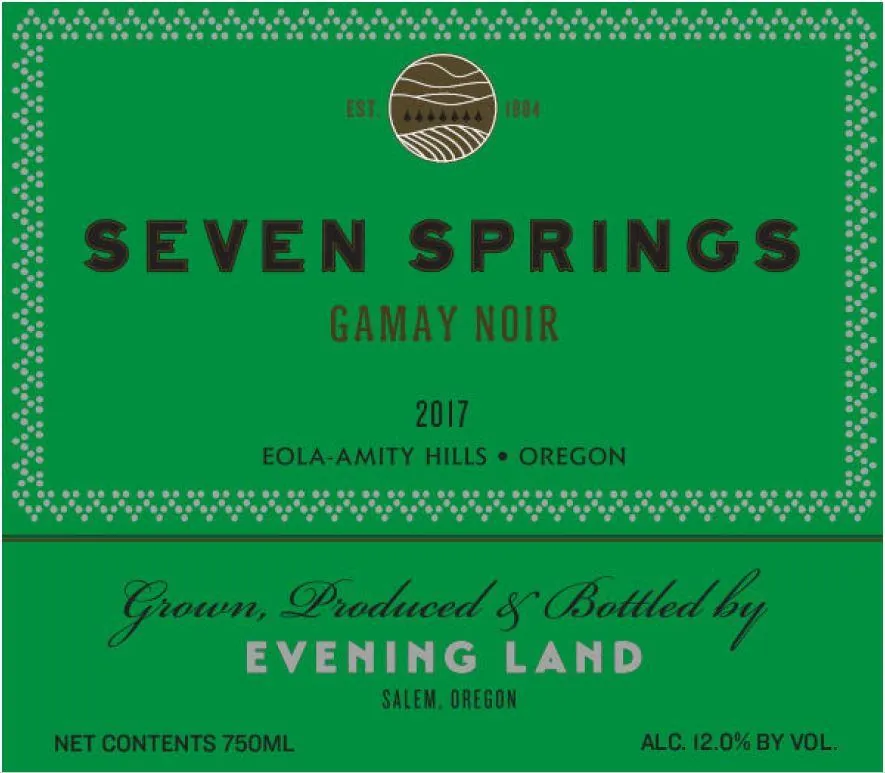 Seven Springs Gamay Noir Bottle