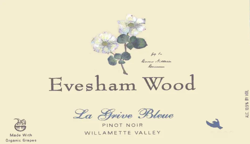 La Grive Bleue Pinot Noir Bottle