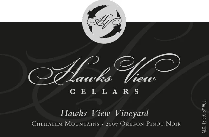 Hawks View Vineyard Pinot Noir Bottle