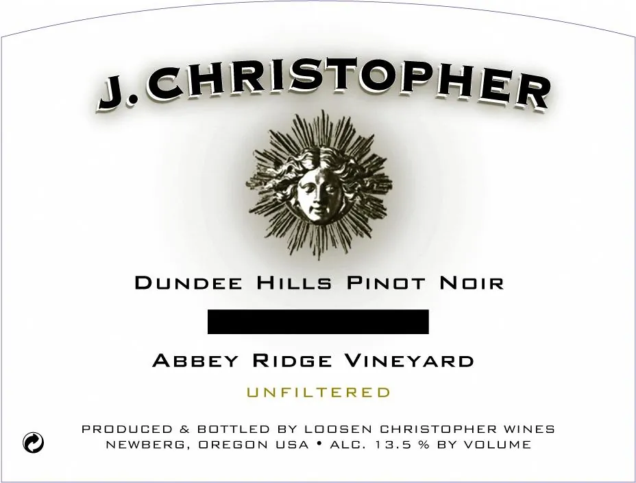 Abbey Ridge Pinot Noir Bottle