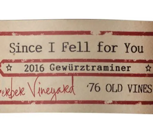 Since I Fell For You Gewurztraminer Bottle