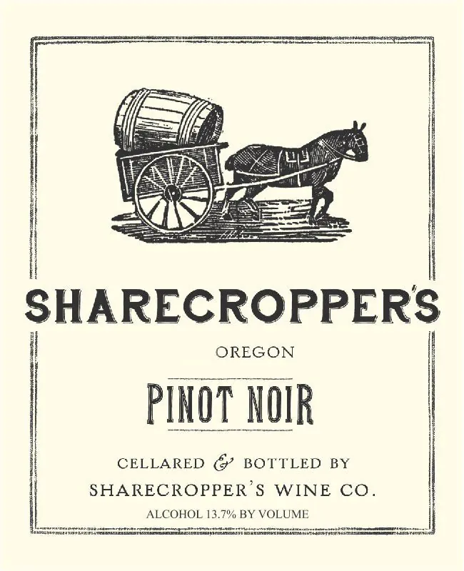Sharecropper's Pinot Noir Bottle