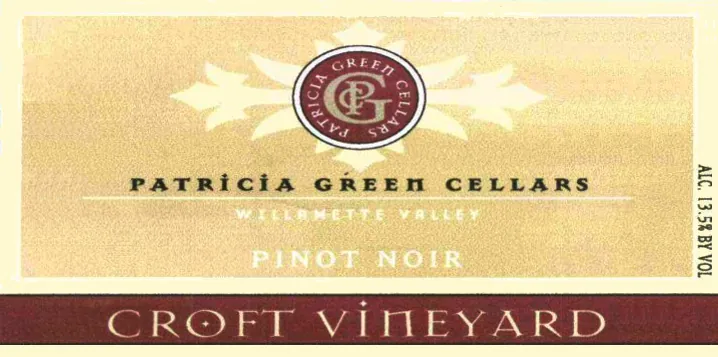Croft Vineyard Pinot Noir Bottle