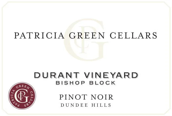 Durant Vineyard Bishop Block Pinot Noir Bottle