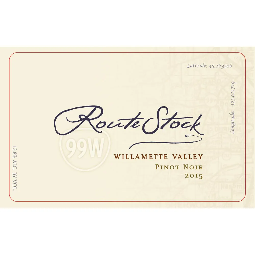 Route 99W Pinot Noir Bottle