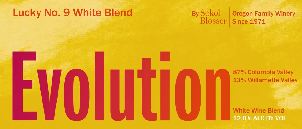 Evolution Lucky No. 9 White Blend Bottle