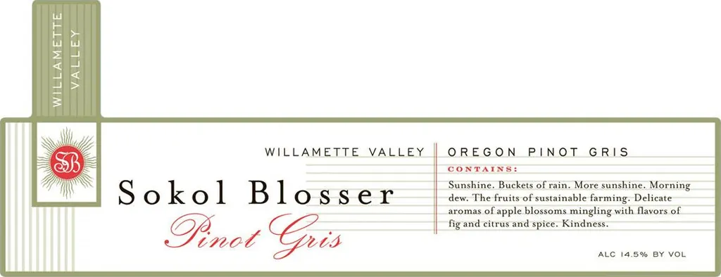 Willamette Valley Pinot Gris Bottle