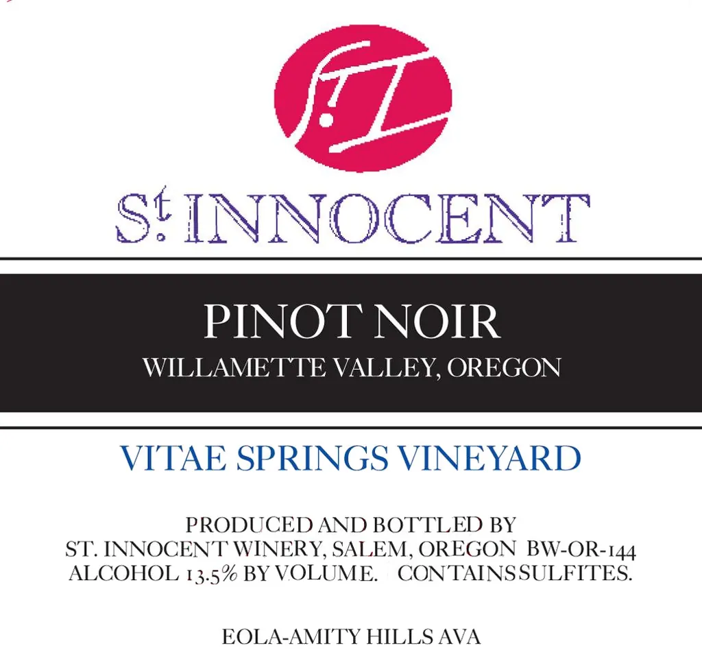 Vitae Springs Vineyard Pinot Noir Bottle