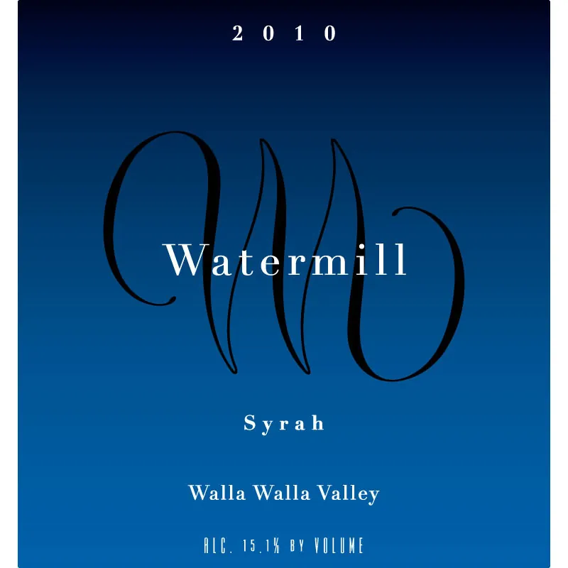 Walla Walla Valley Syrah Bottle