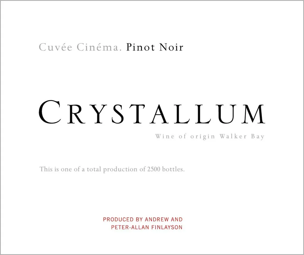 Cuvee Cinema Pinot Noir Bottle