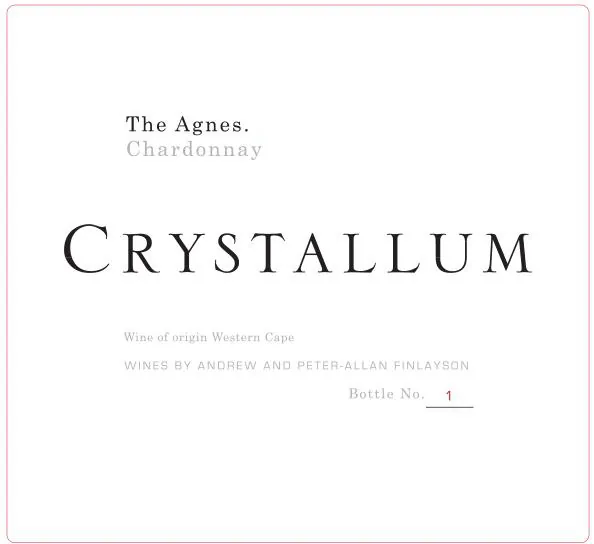 The Agnes Chardonnay Bottle
