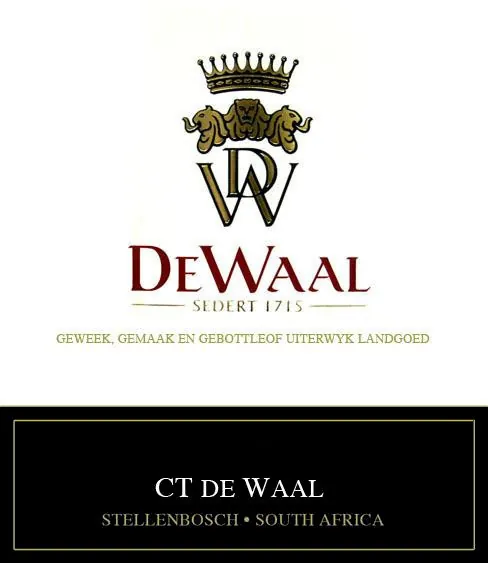 CT de Waal Pinotage Bottle