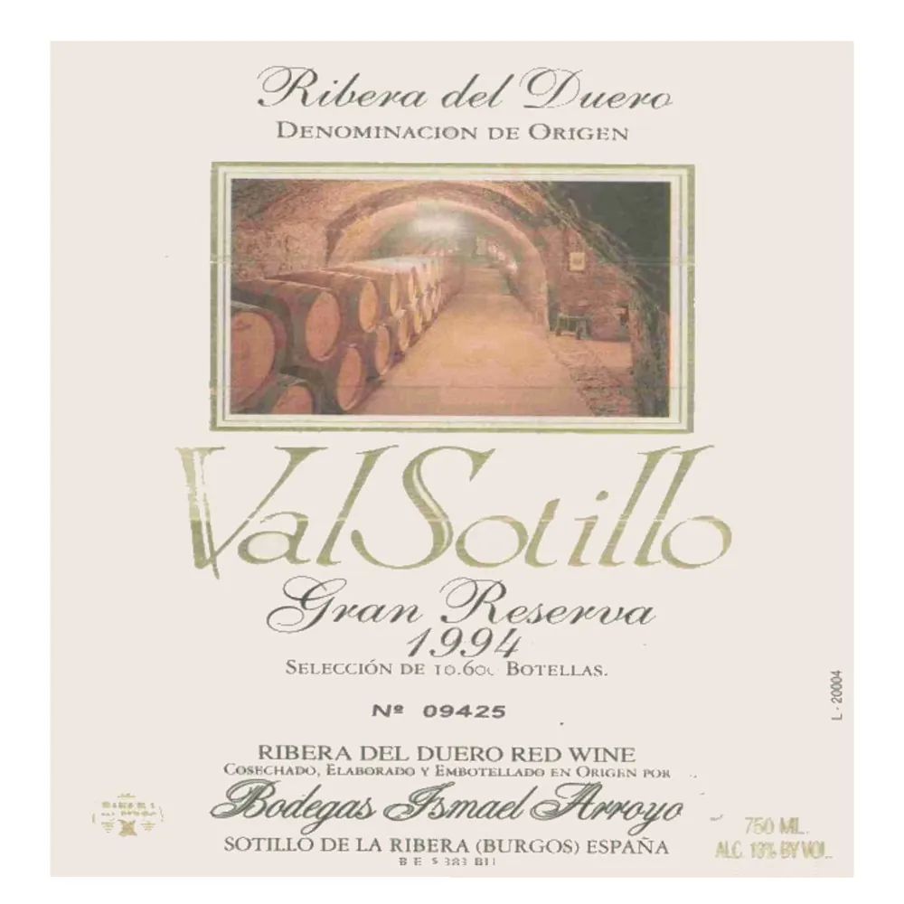 Arroyo Val Sotillo Ribera del Duero Gran Reserva Bottle