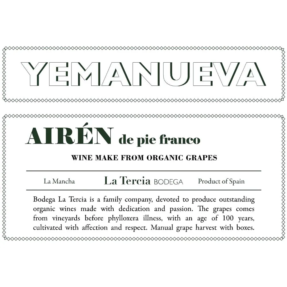Yemanueva Airen Bottle