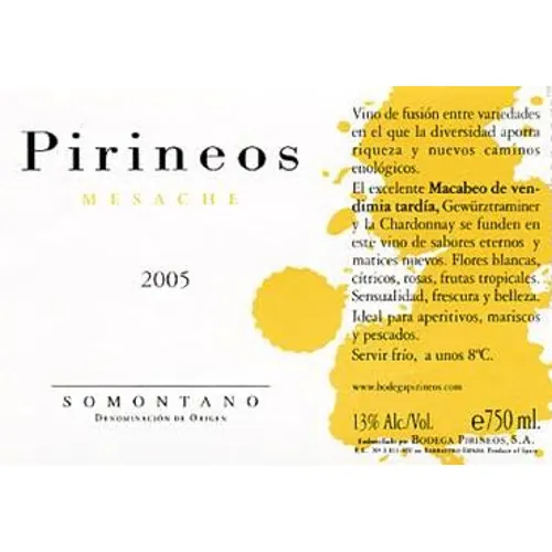 Pirineos Mesache Blanco Bottle