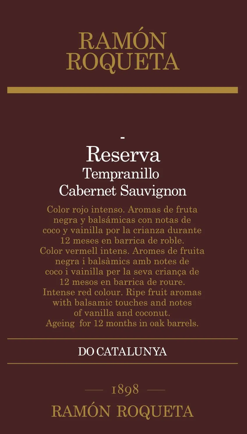 Ramon Roqueta Reserva Bottle