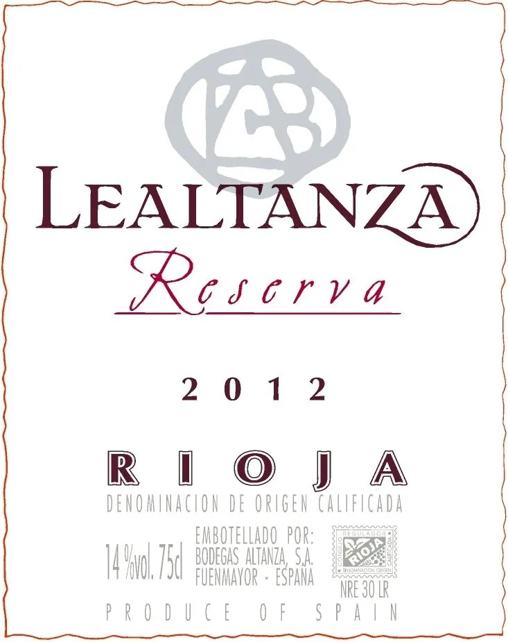 Lealtanza Reserva Bottle