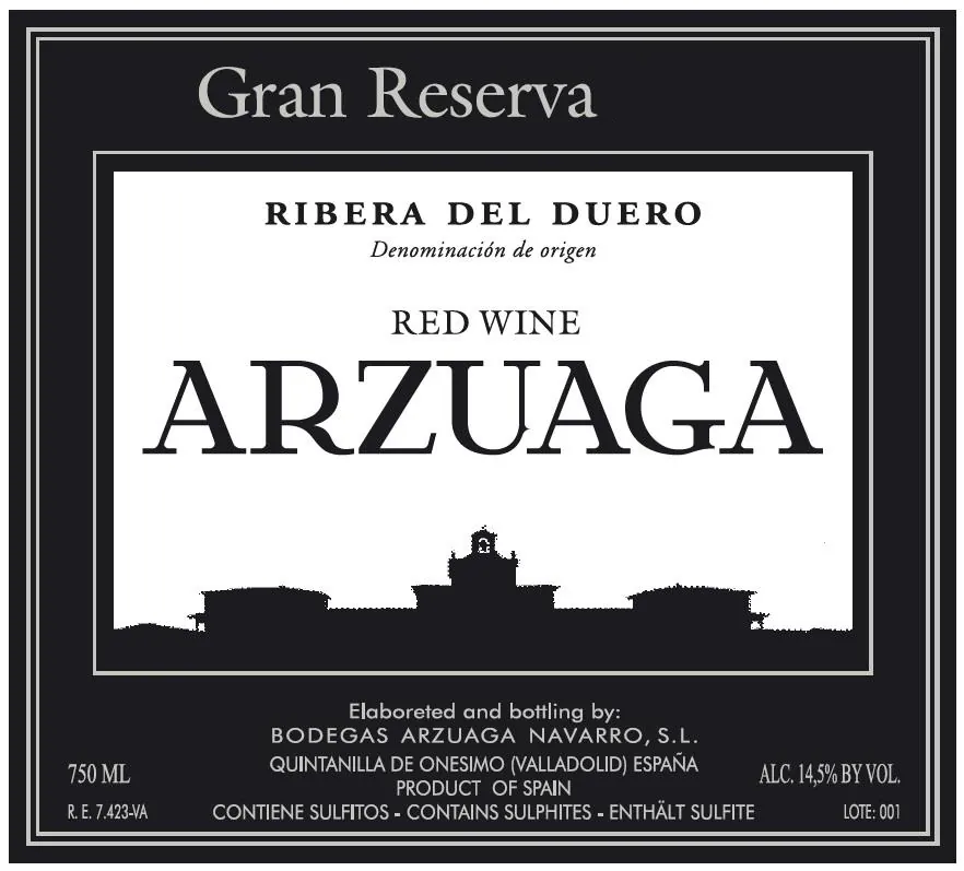 Arzuaga Gran Reserva Bottle