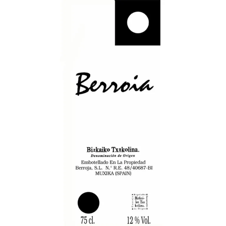 Berroia Txakoli Bottle