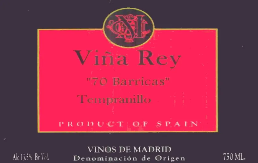 Vina Rey 70 Barricas Tempranillo Bottle