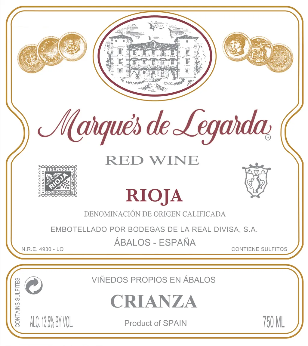 Marques de Legarda Crianza Bottle